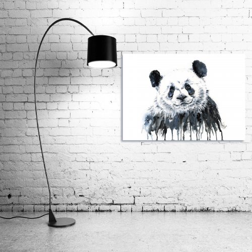 ‘Panda’ - Wall Art with Lamp