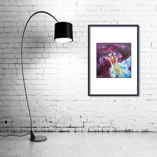 ‘Chicken George’ - Framed print with Lamp