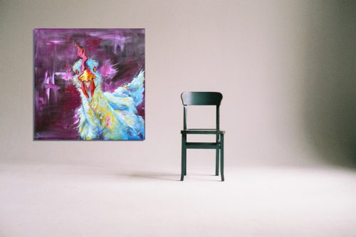 ‘Chicken George’ - Wall Art with Chair
