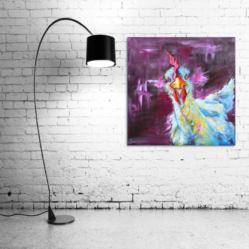 ‘Chicken George’ - Wall Art with Lamp