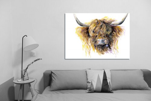‘Clover McMooFace’ - Wall Art with Sofa