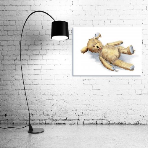 ‘Threadbare Ted’ - Wall Art with Lamp