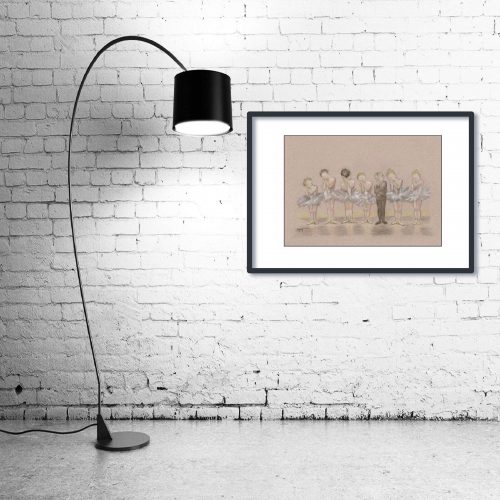 ‘Tiddlers ’ - Framed print with Lamp