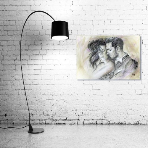 ‘Let There Be Love’ - Framed print with Lamp