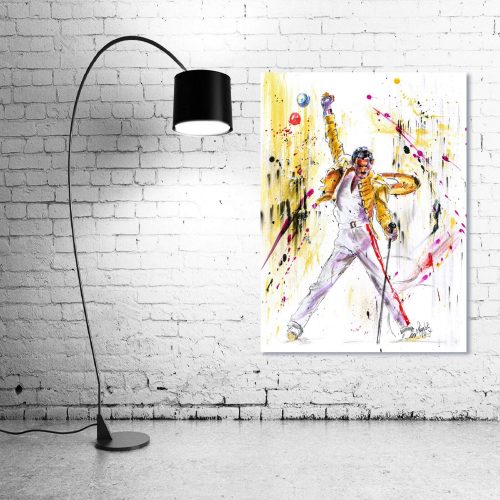 ‘Freddie Mercury - The Legend’ - Framed print with Lamp