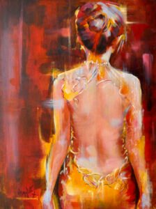 Goddess - All That Glitters Is Not Gold Canvas Painting of Dancer