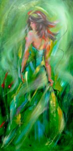 Gypsy Dancer Goddess Acrylic on Canvas Painting of Dancer