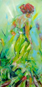 Goddess rising Acrylic on Canvas Painting of Goddess