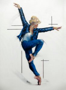 Goddess - We are Mighty - Acrylic on Canvas Painting of Dancer